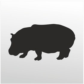 Resim Folyo Sticker Su Aygırı 80cm Uzunluk Siyah 