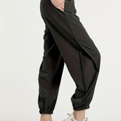 Resim Kadınlar için Yüksek Bel Hızlı Kuruyan Jogger Pantolonlar Nefes Alabilen File Panellerle - Hafif, Esnek Polyester-Spandex Karışımı, Elastik Manşetler & İpli Bel - Koşu, Yoga & Fitness için Mükemmel - Siyah, Evde Egzersiz için Koşu Bandı 