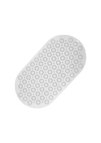 Resim 1 Adet Beyaz Duşa Kabin Banyo & Duş Kaydırmazı & Küvet Paspası Vantuzlu Yapışır Oval Masajlı 37x69cm Beyaz 