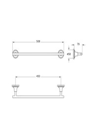 Resim VitrA Origin Classic Kısa Havluluk Mat Siyah A4454836 Siyah 