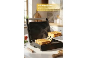 Resim Sinbo SSM-2594 1000W Izgara ve Tost Makinesi 180° Açılabilir Yapışmaz Plaka 