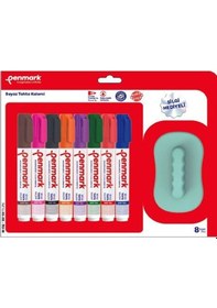 Resim Penmark Beyaz Tahta Kalemi 8li Set ve Silgi Hediyeli HS-305-TKS-0 