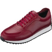 Resim Costo Shoes YC2023 Bordo Deri Erkek Spor Ayakkabı Rahat Hafif Taban Geniş Kalıp 