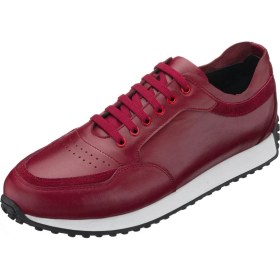 Resim Costo Shoes YC2023 Bordo Deri Erkek Spor Ayakkabı Rahat Hafif Taban Geniş Kalıp 