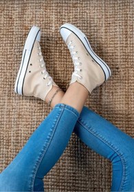 Resim KDY Beyaz - Unisex Günlük Keten Ayakkabı 