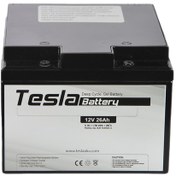 Resim TESLA Akü 12v 26ah Deep Cycle Jel Akü (yeni Üretim) 