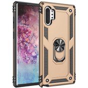 Resim Microsonic Samsung Galaxy Note 10 Plus Kılıf Military Ring Holder Gold 