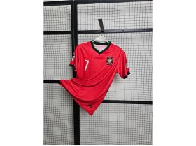 Resim Legent Lady Portekiz Ronaldo Milli Takım Futbol Forması Hava Alabilen Özel Forma Kumaşı 