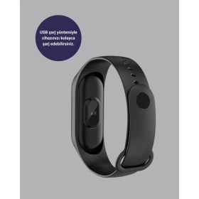 Resim Ceylan Adam Bluetooth Akıllı Bileklik Spor Modlu Kalp Atış Takipli Uyku Analizli 