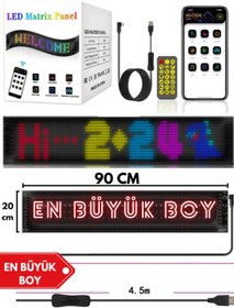Resim Fırsat7 16x96+ Matrix Esnek Led Ekran Telefon Kontrollü Cama Yapışan Araba Ev Dükkan Ofis Bluetooth Tabela 