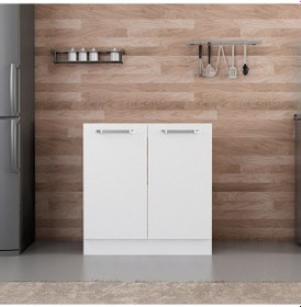 Resim Minar Mutfak Alt Modül 2k 80cm Evye Dolap Beyaz - B1 