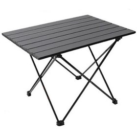 Resim Katlanır Kamp Masası Portatif Outdoor Bahçe Piknik Masası 51 x 50 CM Siyah 