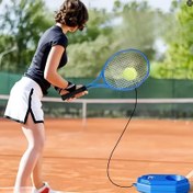 Resim Teknikten yararlanmak için profesyonel tenis antrenman seti - Alüminyum alaşımlı raketi ve yansıma sistemi, ayarlanabilir direnci, kapalı ve açık kullanım için ideal, hem erkekler hem de kadınlar için uygun. 