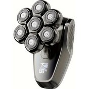 Resim Xuweiwei Bireysel Makineler Erkekler İcin Gertzy 5li Elektrikli Tiras Makinesi Dijital Ekranli 7 Bicakli Doner Tiras Makinesi Ayarlanabilir Hiz Manyetik Emisli Baslik Usb Sarj Lityum Pil Babalar Gunu Hediyesi 