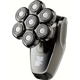 Resim Xuweiwei Bireysel Makineler Erkekler İcin Gertzy 5li Elektrikli Tiras Makinesi Dijital Ekranli 7 Bicakli Doner Tiras Makinesi Ayarlanabilir Hiz Manyetik Emisli Baslik Usb Sarj Lityum Pil Babalar Gunu Hediyesi 