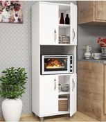 Resim Ekici Consept Design Tamamen Mdf 4 Kapaklı Mini Mikrodalga Fırın Dolabı 