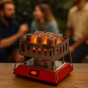 Resim Kare Krom Elektrikli Nargile Köz Ocağı 