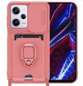 Resim m.tk moveteck Xiaomi Redmi Note 12 Pro Kılıf Kamera Lens Sürgülü Korumalı Kartvizitli Silikon Kapak Boyun Ipaskılı 