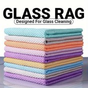 Resim 10 adet Mikrofiber Cam Temizleme Bezi - İz Bırakmaz, Yeniden Kullanılabilir, Büzülmez ve Kırışıklık Olmadan, Pencereler, Bulaşıklar, Mutfak ve Ev Temizliği için Uygun 