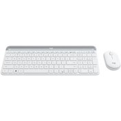 Resim Logıtech Mk470 Q Tr Ince Kablosuz Klavye Mouse Set Beyaz 920-009436 Optik 