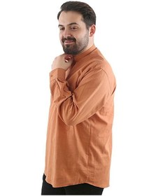 Resim İkranur Hac Ve Umre İçin Gömlek Nakışlı Uzun Kollu Tarçın Renk Hakim Yaka %100 Pamuk Sinvar Çok Renkli 