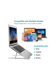 Resim Alfalink Al-10 Alüminyum Apple Uyumlu MacBook Kademeli Notebook Stand 