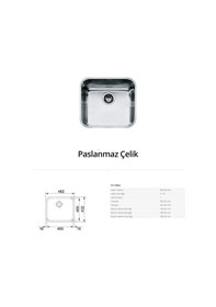 Resim Bloom Blo - 40 / 45 Tezgah Altı Paslanmaz Çelik Eviye 