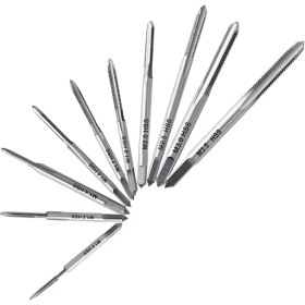 Resim Guangdong Spirit 10 Adet Mini Spiral Flüt Musluklar Setleri Metrik Düz Flüt Kaba Iplik Saatler Için Dokunarak, M1-M3.5 (Yurt Dışından) 