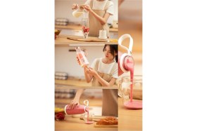 Resim Taşınabilir Mini Meyve Karıştırıcı, Şarjlı, 500 Ml, Pembe 