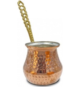 Resim Bakır Tombik Cezve Takımı 3'lü Set 