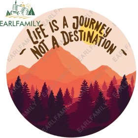 Resim Wenchang Shop C YT-188487 Hayat Bir Yolculuktur Dağ Buzdolabı Araba Stickerları Tampon Dizüstü Buzdolabı Van Grafikleri Için 13CM x 12.7cm Boyutunda (Yurt Dışından) 