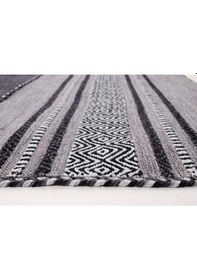 Resim My Home Halı Trb-01 Iskandinav Pamuk Kilim El Dokuma Koyu Gri Koyu Gri 
