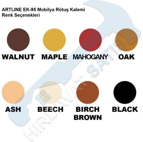 Resim Artline Ek-95 Mobilya Rötuş Kalemi, Maple 