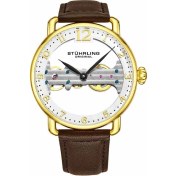 Resim Stührling 3914.3 Mekanik Stührling 42MM Kurmalı Erkek Kol Saati 
