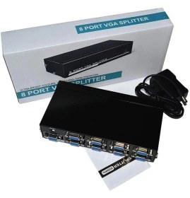 Resim 8 Port VGA Splitter Adaptör Destekli VGA Görüntü Çoklayıcı 15 Pin 8li VGA Çoğaltıcı 1 In 8 Out 