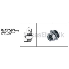Resim Lucas Marş Dişlisi Bosch Tipi 11 Diş Ters Lada Samara N11.11019 