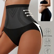 Resim Yüksek Bel Karın Kontrolü Şekillendirici Külot Kadınlar İçin - Popo Kaldırıcı, Anti-Çıkarım, Dikişsiz Tasarım, Nefes Alabilen File, Düz Renk, Kilo Kaybı ve Vücut Sıkılaştırma İçin Mükemmel, Karın Kontrolü İç Çamaşırı 