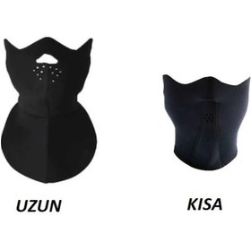 Resim Motosiklet Su-rüzgar Geçirmez Neopren Yüz-boyun Maske Uzun-kısa 