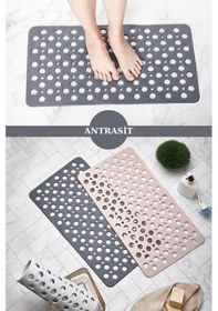 Resim Kaydırmaz Duşakabin Banyo Ve Duş Paspası 66 Adet Vantuzla Yapışır 33 X 66 Cm Gri 