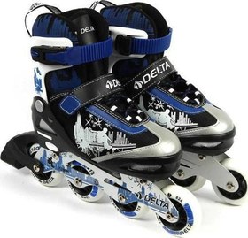 Resim 4 0151 Inline Skate Silikon Teker Alüminyum Paten Tek Sıra Mavi Fitness Patenler Paten Freni Var Fi 