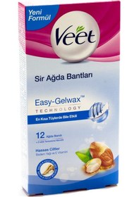 Resim Veet Hassas Ciltler için Sir Ağda Bandı 12'li 