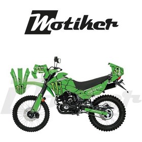 Resim Mondial 2022-2026 Model X-treme Max 200i Monster Yeşil Zemin Üstü Siyah Tasarımı Sticker Etiket Modeli 