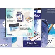 Resim Daler Rowney Aquafine Travel Set 24 Renk Canson Suluboya Blok 