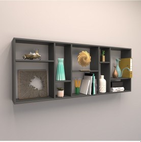 Resim Rafkestir Antissa Duvar Rafı Antrasit ( Mat ) 