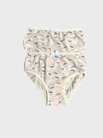 Resim elmas kids Kız Çocuk %100 Pamuklu Yavruağzı Kedi Desenli 2 li Slip Külot 