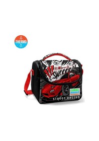 Resim Coral High Kids Siyah Kırmızı Anime Araba Desenli Thermo Beslenme Çantası 11747 