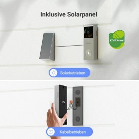 Resim Ezviz Ezvız Cp3 Pro Pilli Görüntülü Kapı Zili ve Zil Ch1, Kameralı Kablosuz Zil, Kişi Algılama, 2k ve Renkli Gece Görüşü, Iki Yönlü Ses, 8 GB Emmc Depolama, Güneş Panelli Görüntülü Kapı Zili + Zil Kiti 