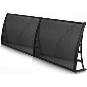 Resim Lotus Kapı Pencere Üstü Pratik Sundurma 70x240 - Siyah Siyah 