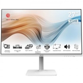 Resim MSI 27" Modern Md272qpw Flat 2560x1440 (QHD) Ips 75hz Type C Beyaz Antı-glare Monıtor 