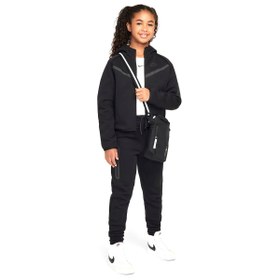 Resim Nike Sportswaer Tech Fleece Full-Zip Çocuk Siyah Günlük Stil Sweatshirt HV8695-010 
